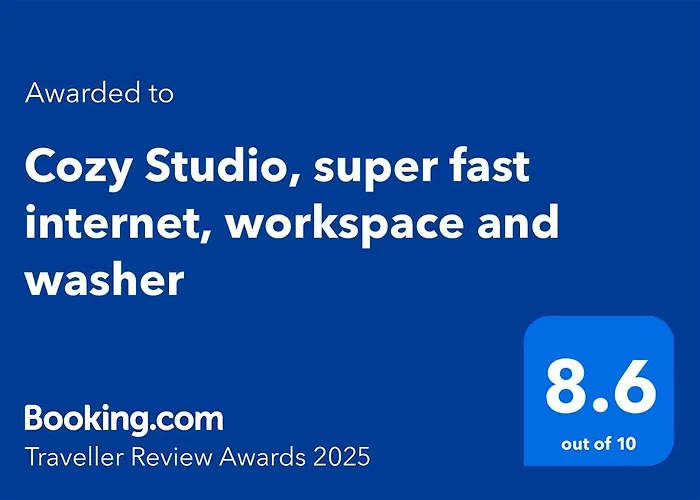Cozy Studio, Super Fast Internet, Workspace And Washer アパート *